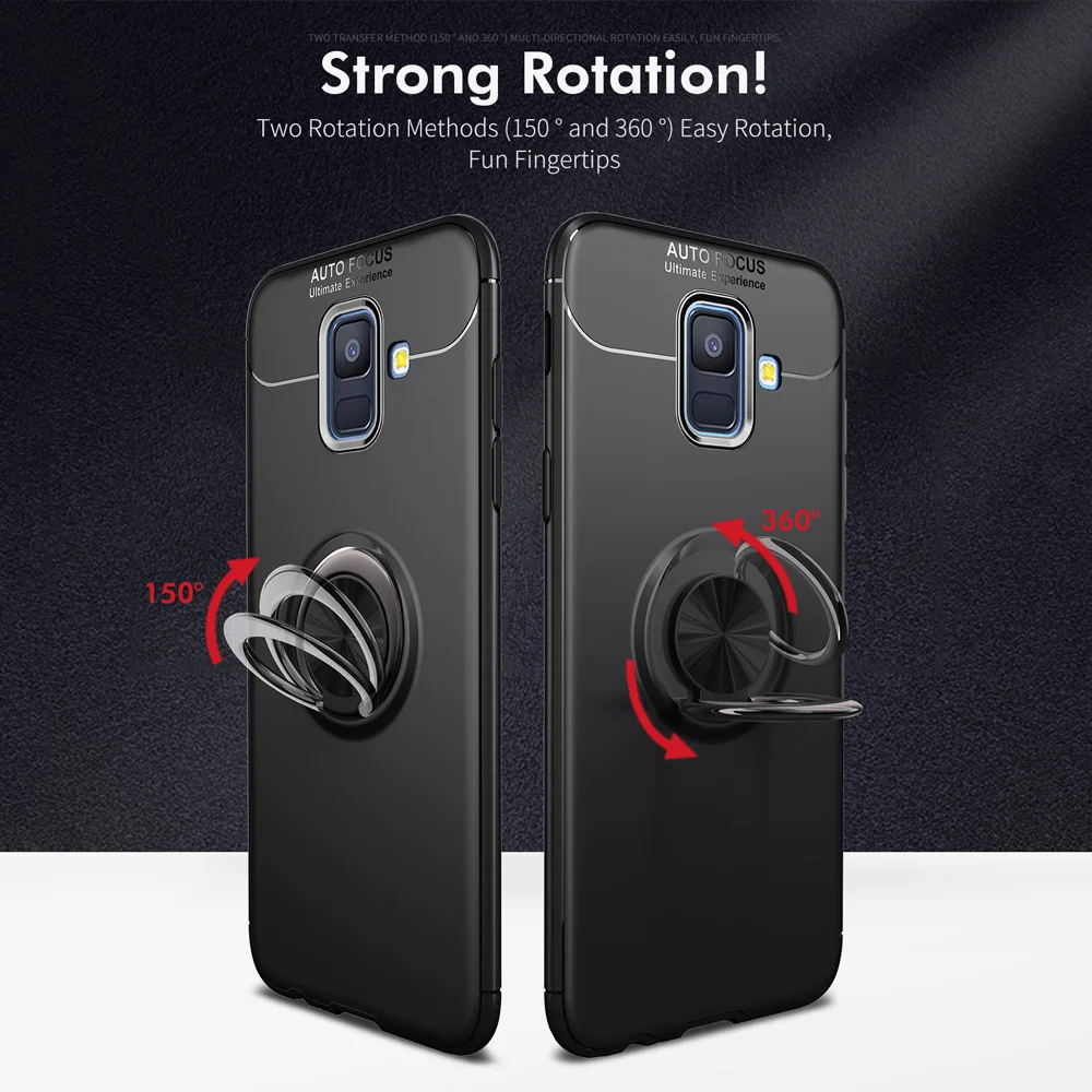Популярное крепление в виде кольца на палец чехол для Samsung Galaxy A6 2018 мягкий TPU Plus