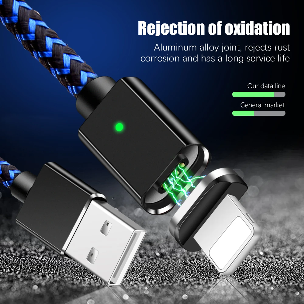 Олаф 3 в 1 светодиодный магнитный USB кабель для iPhone Micro usb type C Магнитный кабель 3 А кабели для быстрой зарядки и синхронизации данных Шнур для быстрой зарядки