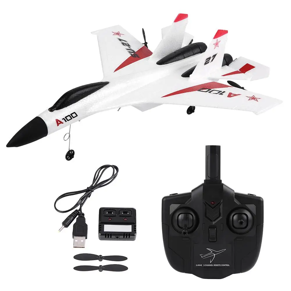 WLtoys XK A100-SU27 3 канала EPP самолет с фиксированным крылом самолет пульт дистанционного управления планер для детей хорошие подарки RC самолет - Цвет: Белый
