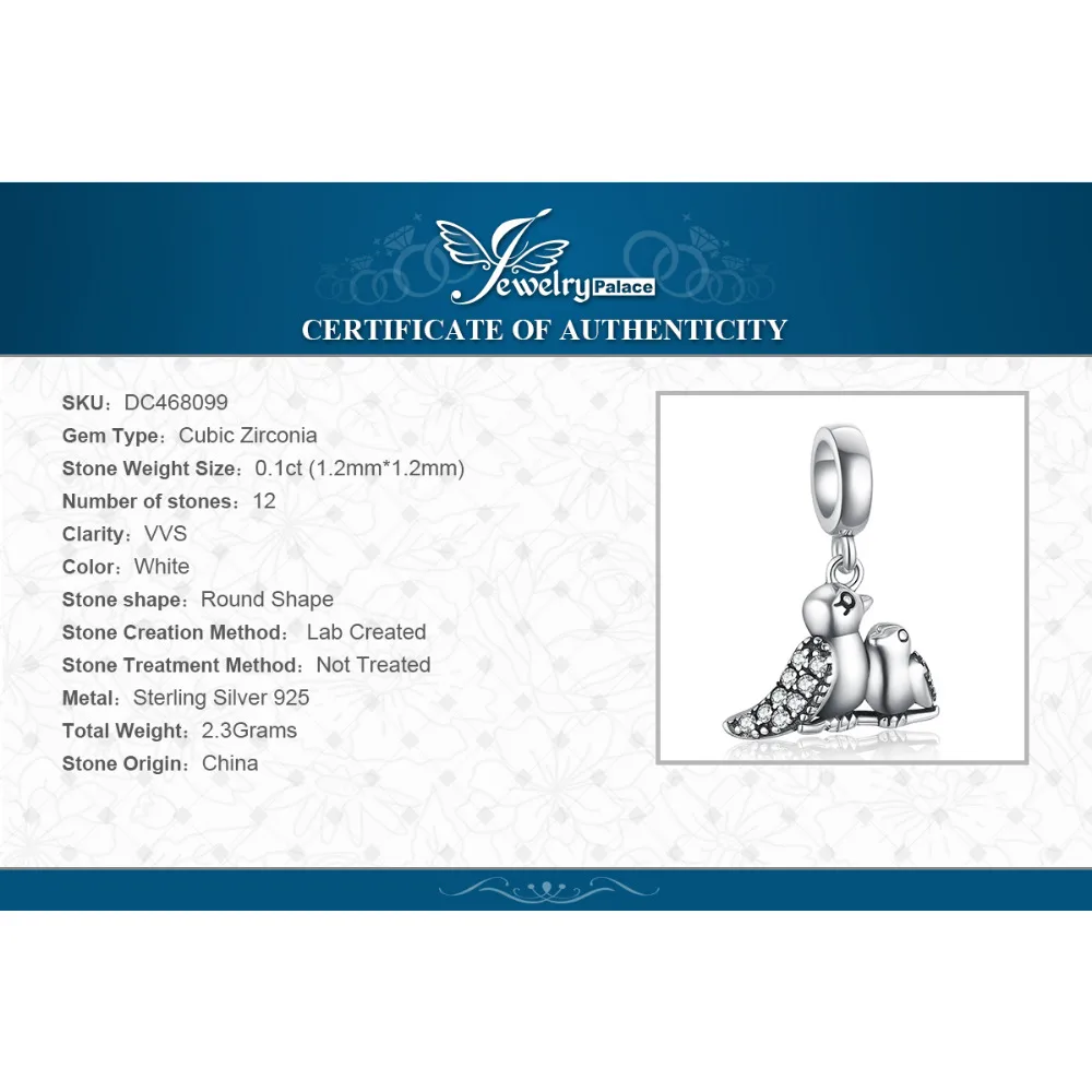 JewelryPalace 925 пробы серебро кубического циркония природа элегантность ветки дерева