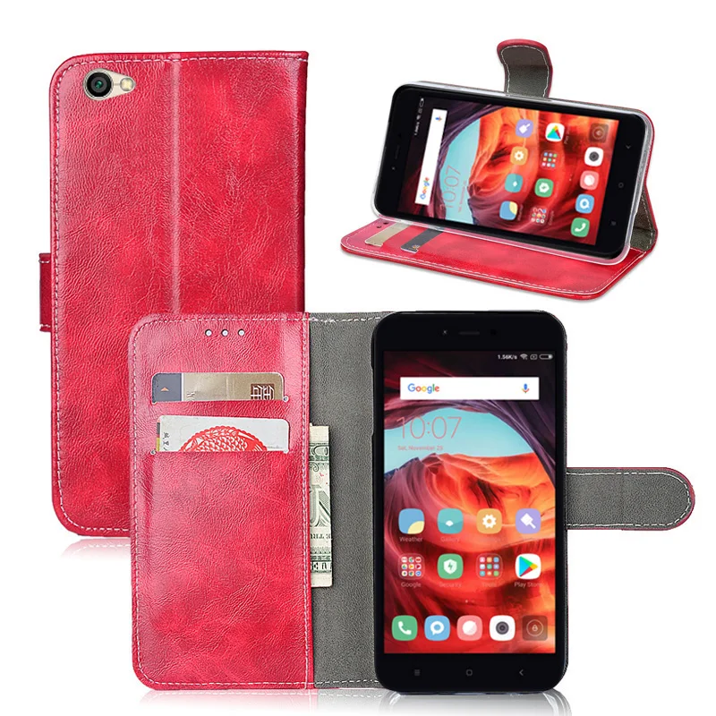 Фото Чехол для Xiaomi Redmi Note 5A 5 Бумажник кожаный чехол флип защитный телефон Сумки Ретро