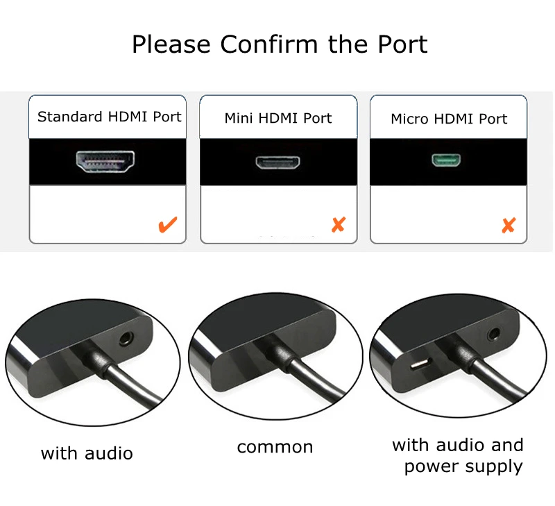 GOSCIEN HDMI VGA Кабель-адаптер с аудио и кабели питания для ТВ компьютер проектор