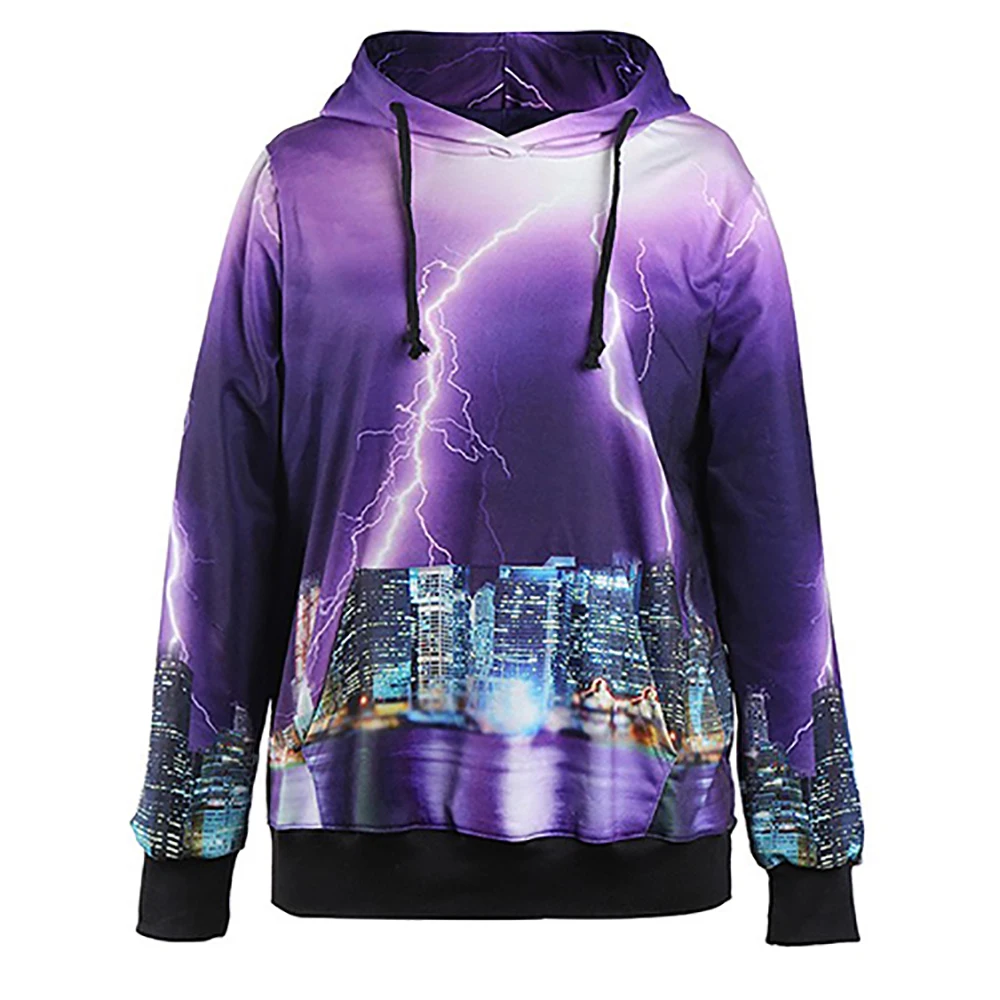 Galaxy Женская толстовка с капюшоном, модный костюм moletom, спортивный костюм для улицы, пальто с принтом и карманом, sudaderas mujer