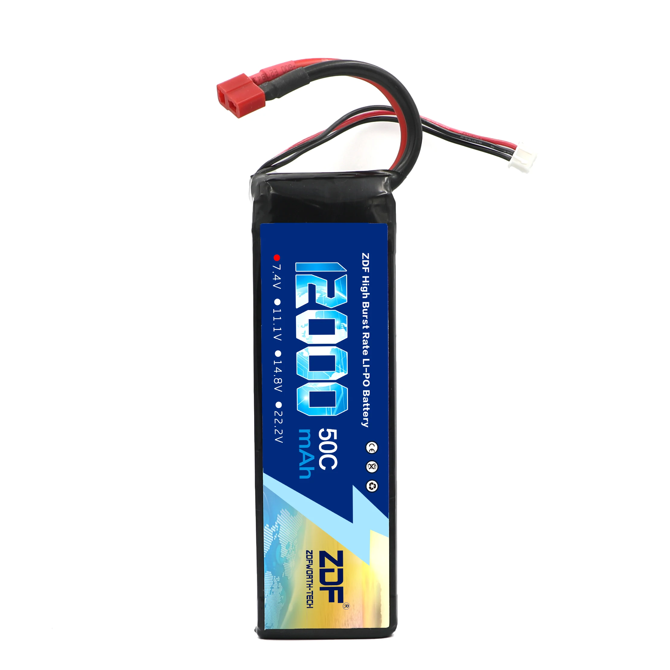 ZDF Lipo 2S аккумулятор высокая скорость лопасти 7 4 В 12000 мАч 50C MAX 100C для RC AKKU FPV UAV лодки