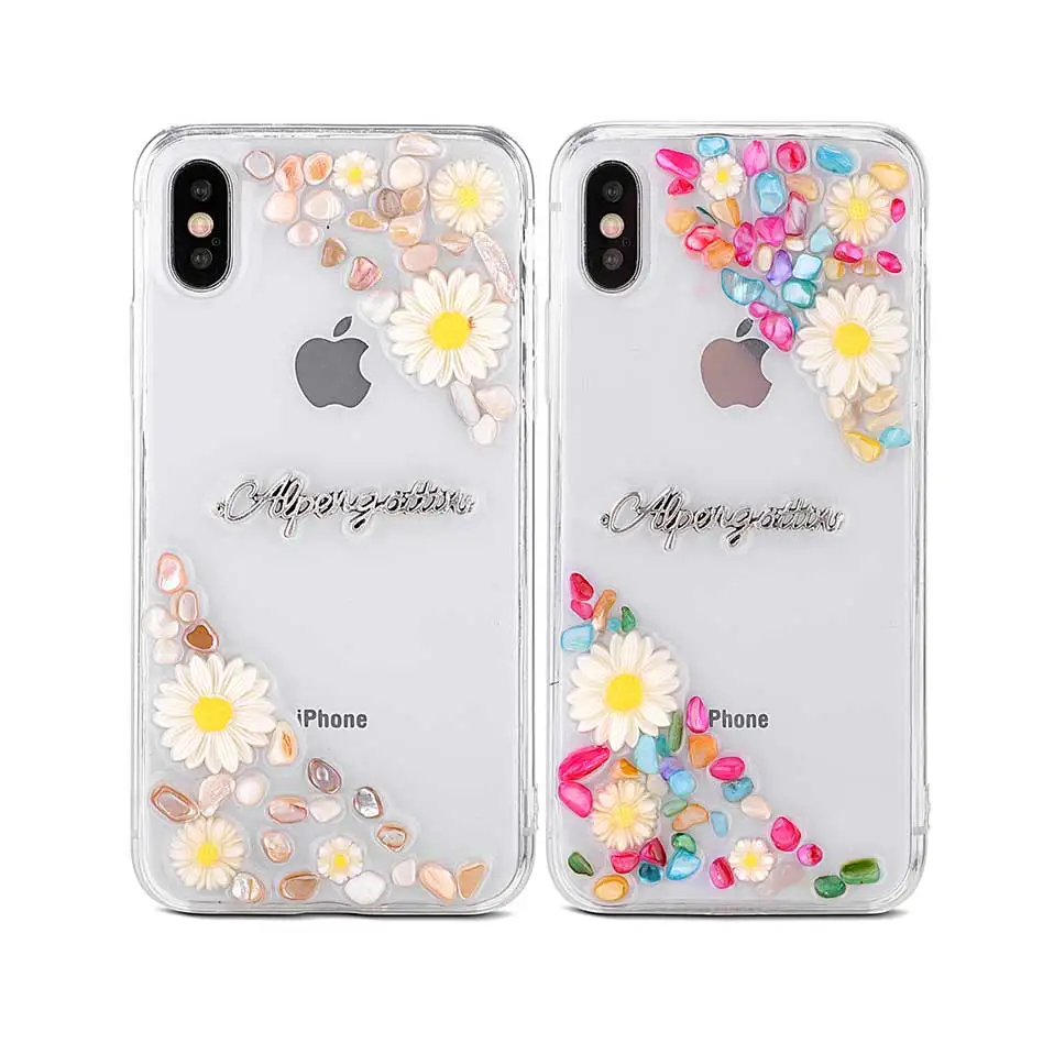 Силиконовые цветной камень защитный в виде ракушки для iPhone 6 6s 7 8 плюс Чехол X Капа