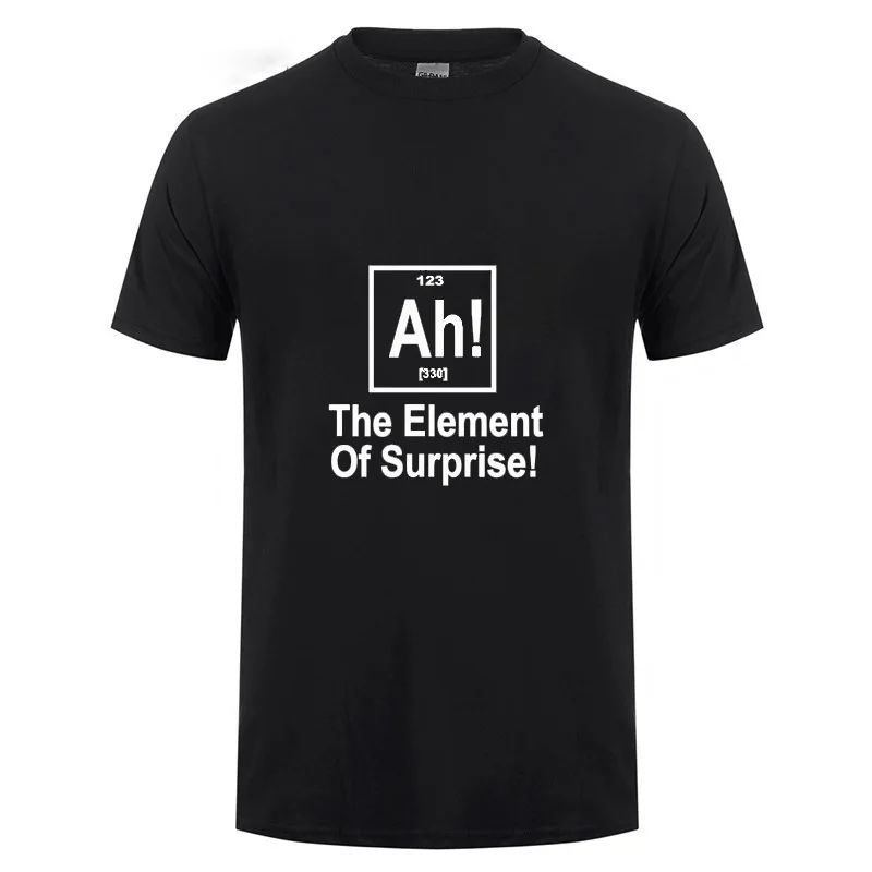 Брендовая футболка с надписью Element Of Surprise и Geek Science забавный подарок на день