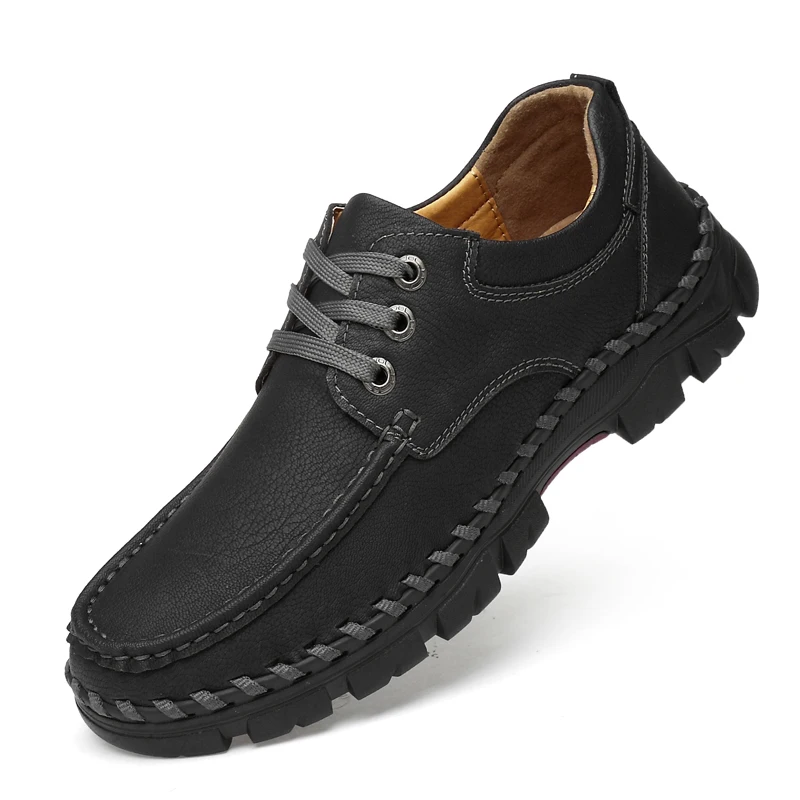 Men shoes Large size (38-46) England Outdoor Casual Shoes non-slip wear-resistant High Quality leather men's | Обувь