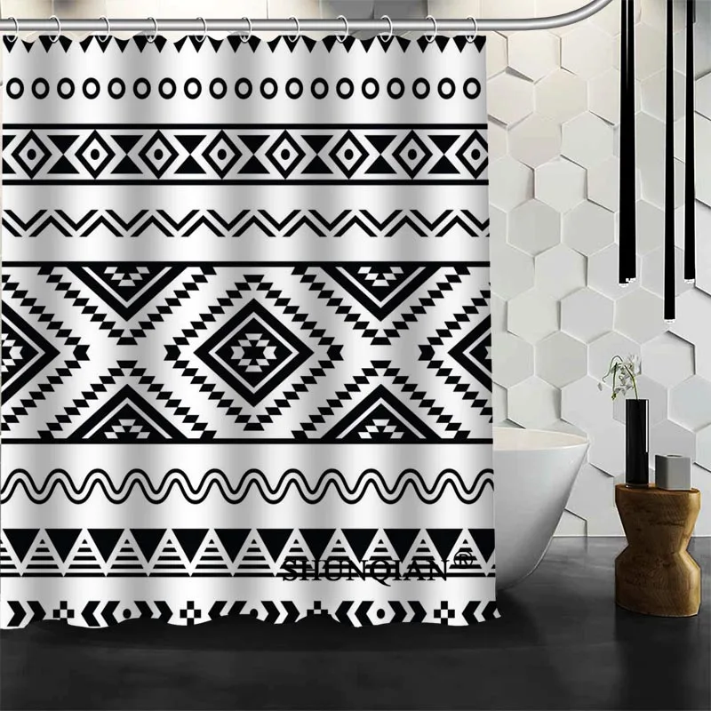 Занавеска для душа с векторным рисунком водонепроницаемая|curtains waterproof|fabric bathroom