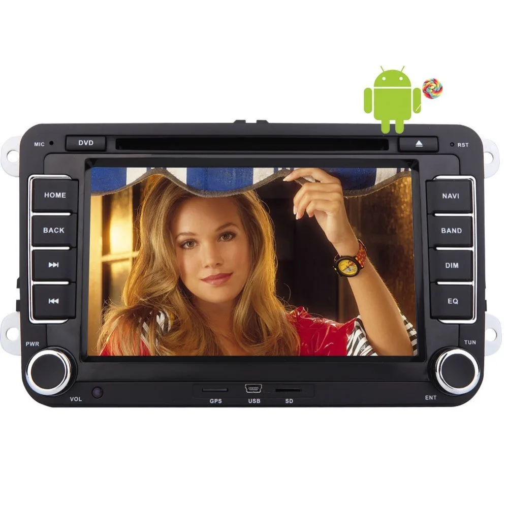 Android 5 1 2 Din in Dash автомобильный стерео dvd плеер для VW Jetta Golf Passat Polo gps навигация Sat Nav
