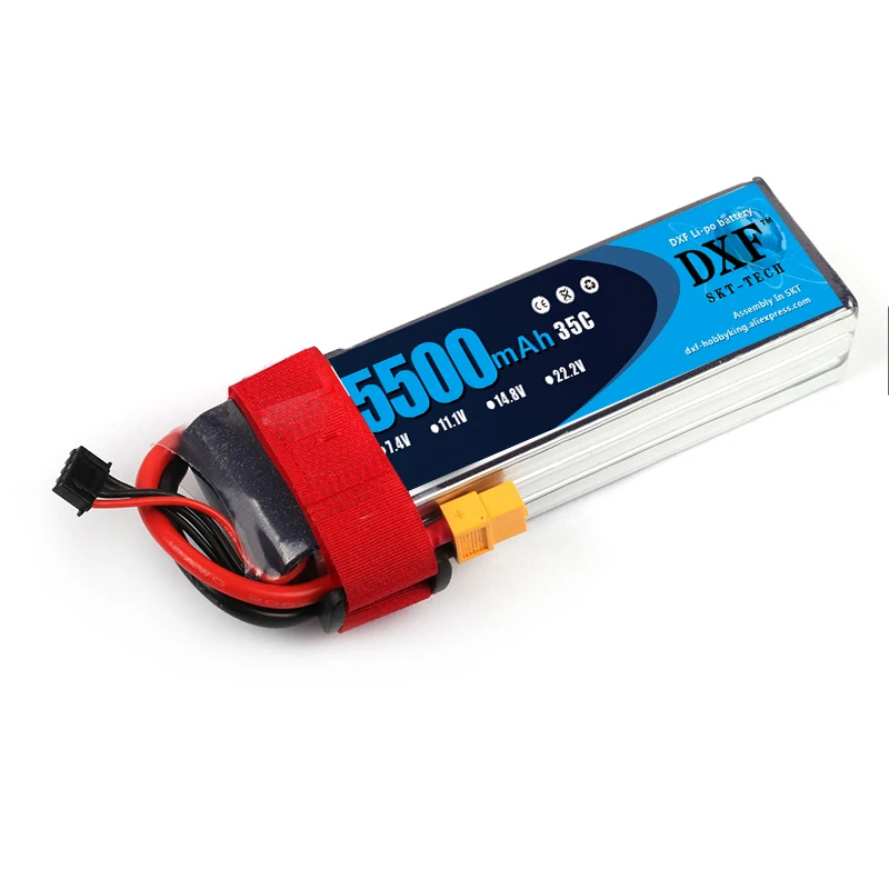 2017 DXF RC Lipo 2S Аккумулятор 7 4 в 5500 мАч 35C Max60C для батареи дрона AKKU вертолета
