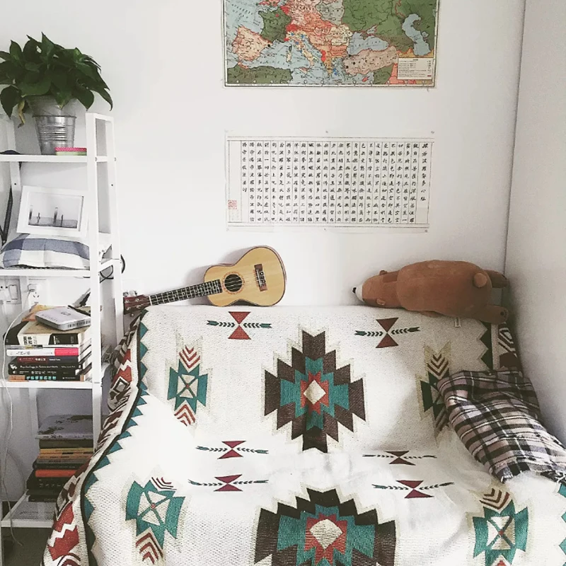 Bohemian Style Aztec Navajo Living Room Couch Sofa Cover Blanket Throw Rugs | Дом и сад