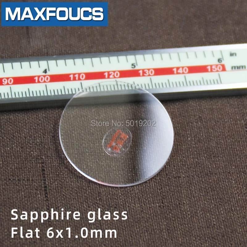 6x1.0mm Плоские толстые 0,8-1,0 мм часы с сапфировым стеклом части против царапин Круглое прозрачное Хрустальное стекло для ремонта часов Диаметр 6-10,5 мм - Цвет: 6x1.0mm