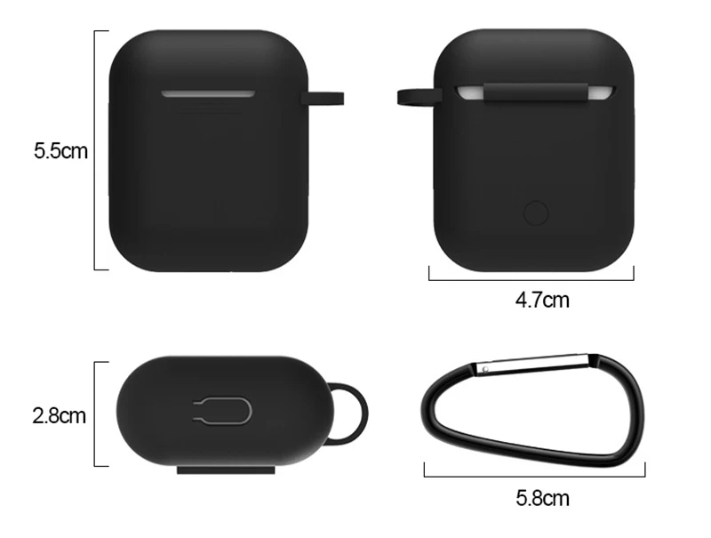 Мини 6 шт. в 1 наборы для Airpods чехол защитный чехол милые наборы кольцо ремень крюк моталки держатель коробка набор Earpods силиконовый чехол