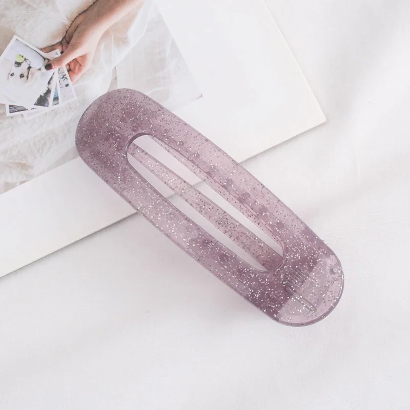 

1PC Korea Fashion Large Bathroom Hair Clips Solid Color Shiny Duckbill Side Clip Women Girls Hair Accessories