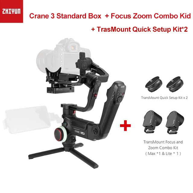 add focus quick kit Zhiyun кран 3 лаборатория 3-осевой ручной карданный Стабилизатор Steadycam для dslr камер Canon 5D 6D Mark sony Nikon GH5 VS DJI Ronin S - Цвет: add focus quick kit