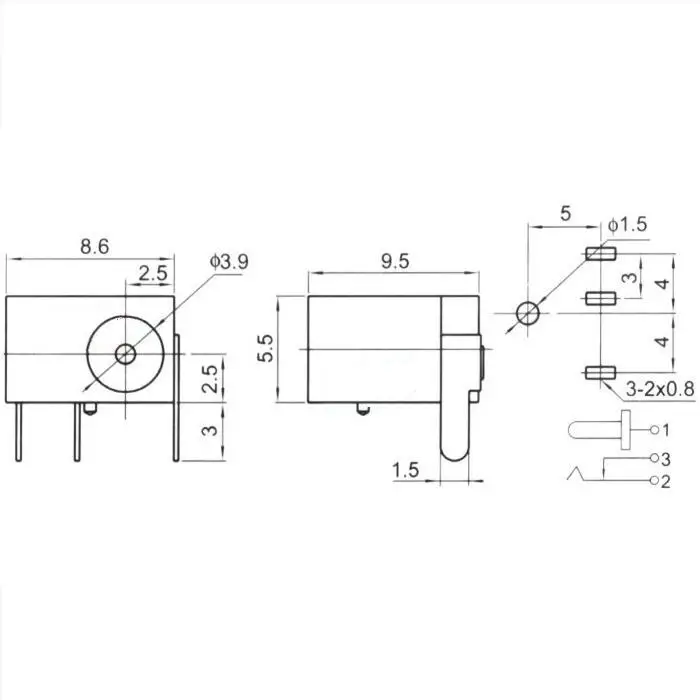 10 шт. DC-006 3Pin Черный DC разъем питания разъем DC006 3,5*1,3 мм 1,3 разъем Круглый иглы