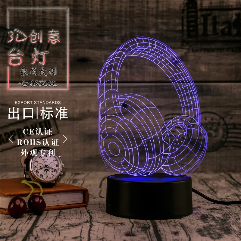 3D Led Novety светильник ing креативный подарок Ночной Настольная лампа гарнитура