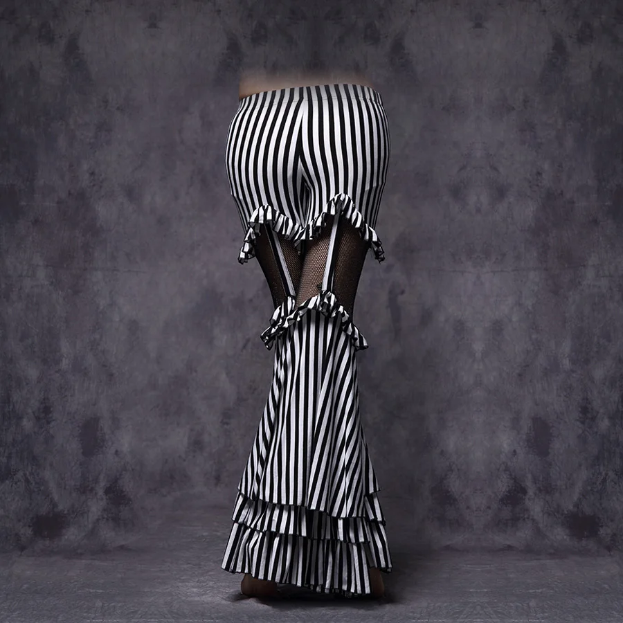 2018 одежда для танца живота в этническом стиле брюки полоску цыганских танцев