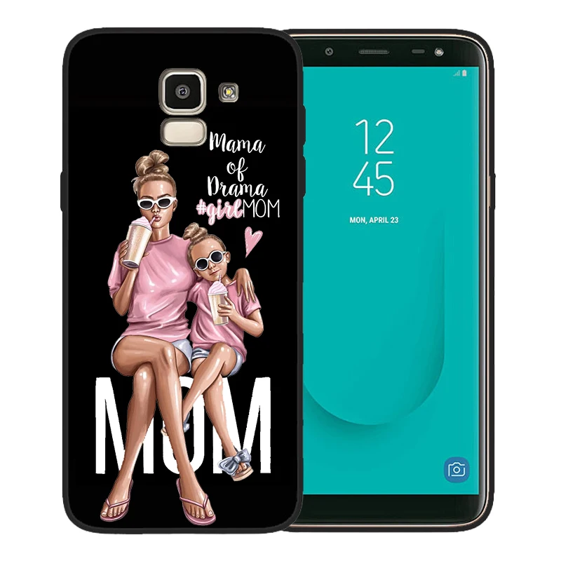 10 Чехол для телефона Samsung Galaxy S10, чехол s8, S7, S9, J7, J4, J6, J8 Plus, Note 8, 9, коричневый цвет, мама, ребенок, мышь, супер мама, девочка, Etui, чехол - Цвет: 10