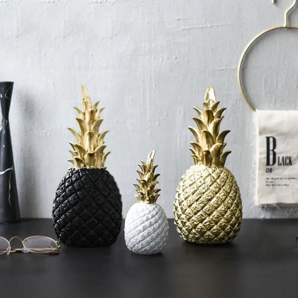 Original Nordic Modern Pineapple Fruits Living Room Wine Cabinet Window Desktop Home Decoration Furnishing Prop Accessories | Дом и сад