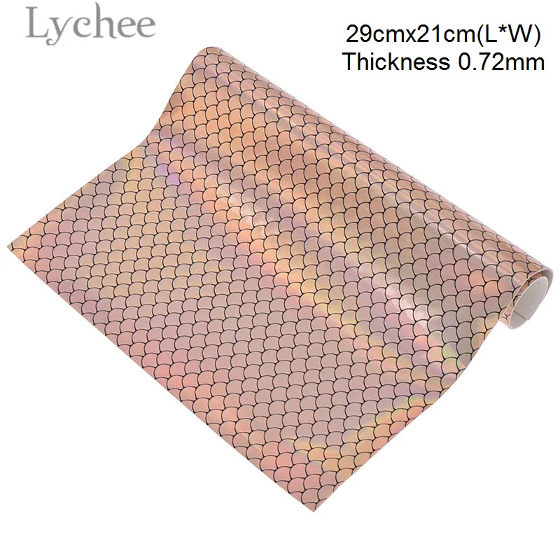 Lychee 21x29 см A4 рыбные весы искусственная кожа ткань высокого качества