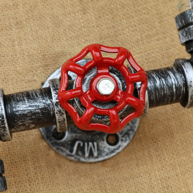 Ретро промышленный настенный светильник со стеклянным абажуром в комплекте с