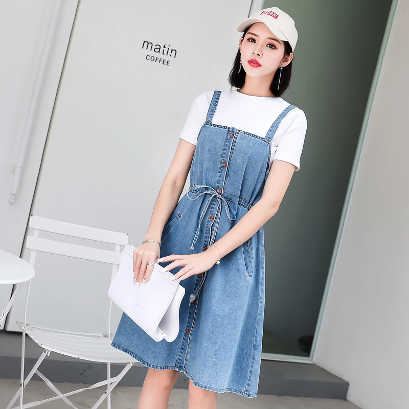 Платье-туника для девочек Пляжное Платье из джинсовой ткани на Рождество 2019 |