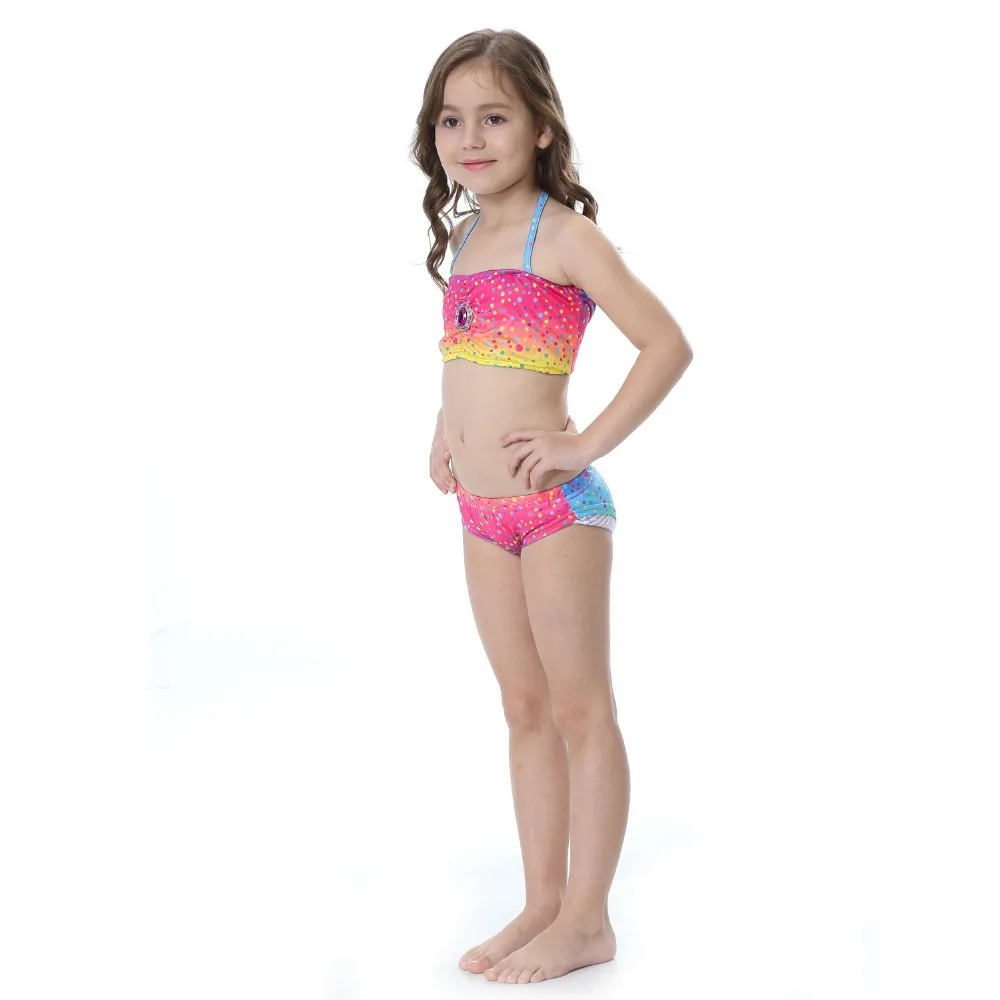 Купальный костюм для девочек радужного цвета с хвостом русалки детский