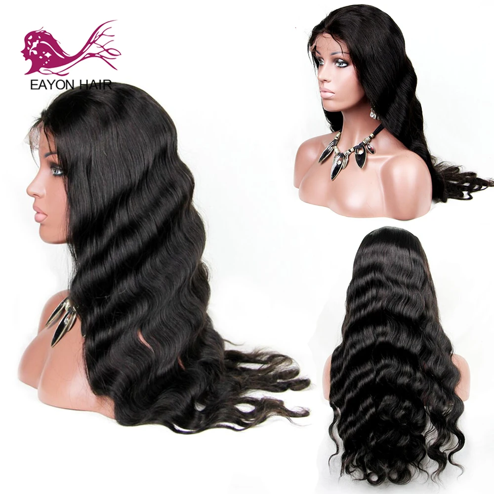 

Парик EAYON из 360 бразильских волос на сетке, парики из человеческих волос для черных женщин, волнистый парик без клея, плотность 130%, предварите...