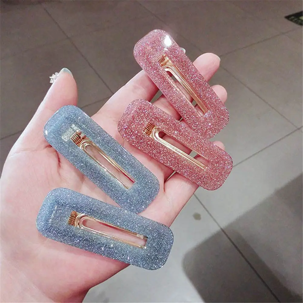 

1PC Women Korea Shiny Acetic Acide Hair Clips for Women Solid Acrylic Geometric Rectangle Waterdrop Hairpins Hair Accessories