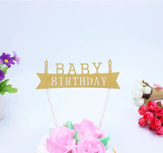 1 шт. Разноцветный флаг в виде торта на день рождения|birthday flags|flag topperfor wedding |