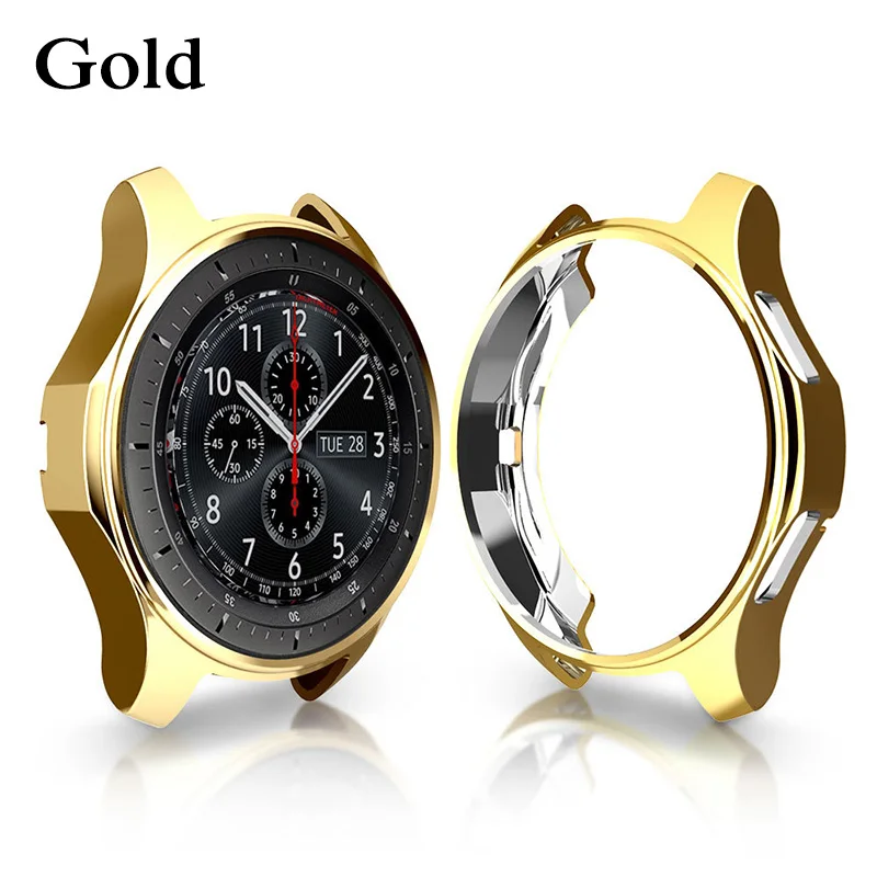 Gold ТПУ защитный чехол для samsung Galaxy Watch 42 мм 46 мм для samsung gear S3 Смарт-часы защитные аксессуары - Цвет: Gold