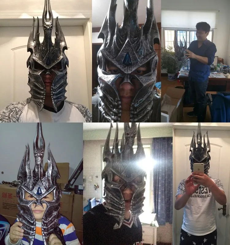 Comic Club Стекло Сталь сделано HCMY Lich King шлем 1:1 для коллекции