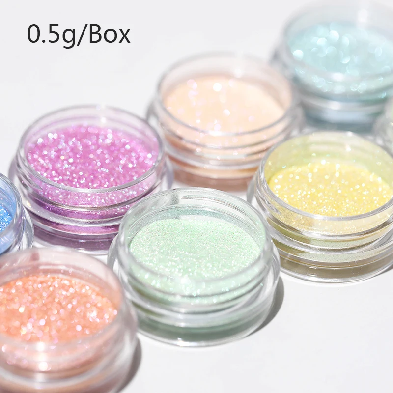 0 5 г/кор. цветной Хамелеон для дизайна ногтей порошок блестящий пигмент с