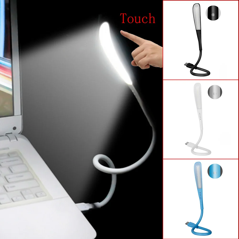 

2021 1Pc Adjustable Light Modes Flexible Touch USB LED Nightlight Lamp for Laptop PC Keyboard Power Bank for reading New