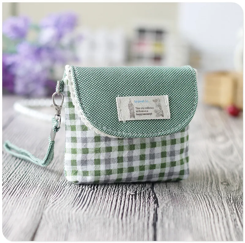 Новый решетки хиджаб рук кошелек ключ мешок сумочка мини для монет ткань|f