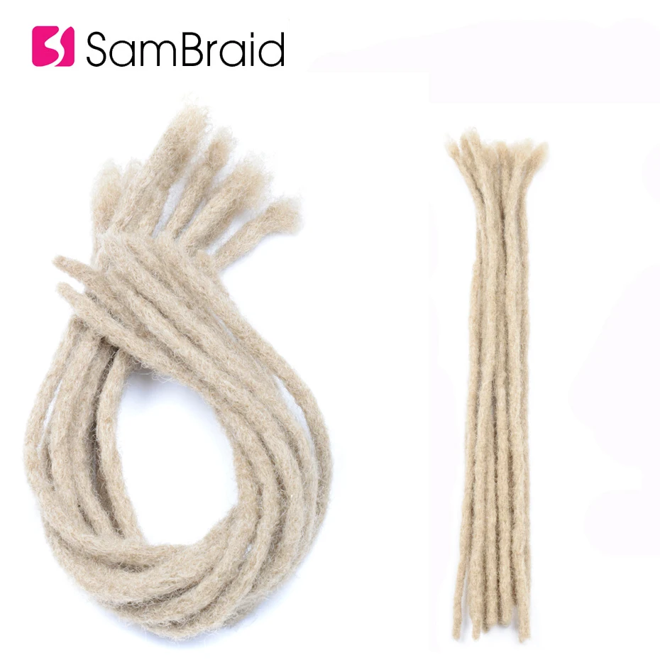 Sambraid ручной работы крючком косы дреды наращивание волос 20 дюймов 5