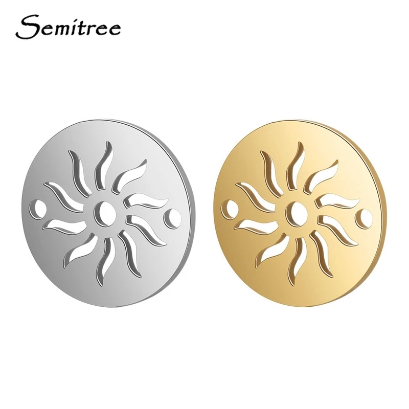 Semitree 5 шт. Солнечный цветок из нержавеющей стали соединители браслетов DIY