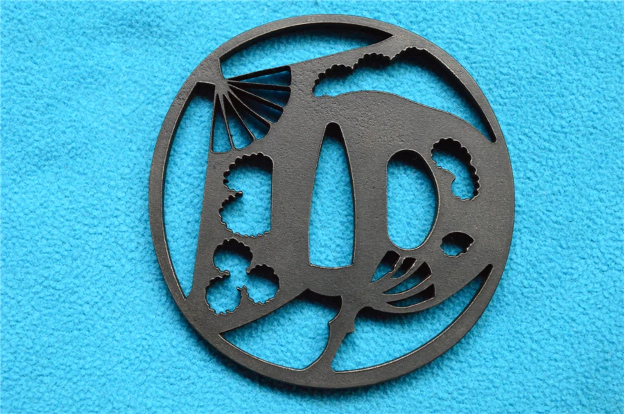 

Iron Tsuba Japanese Samurai Sword Katana Koshirae guard Guard Wakizashi