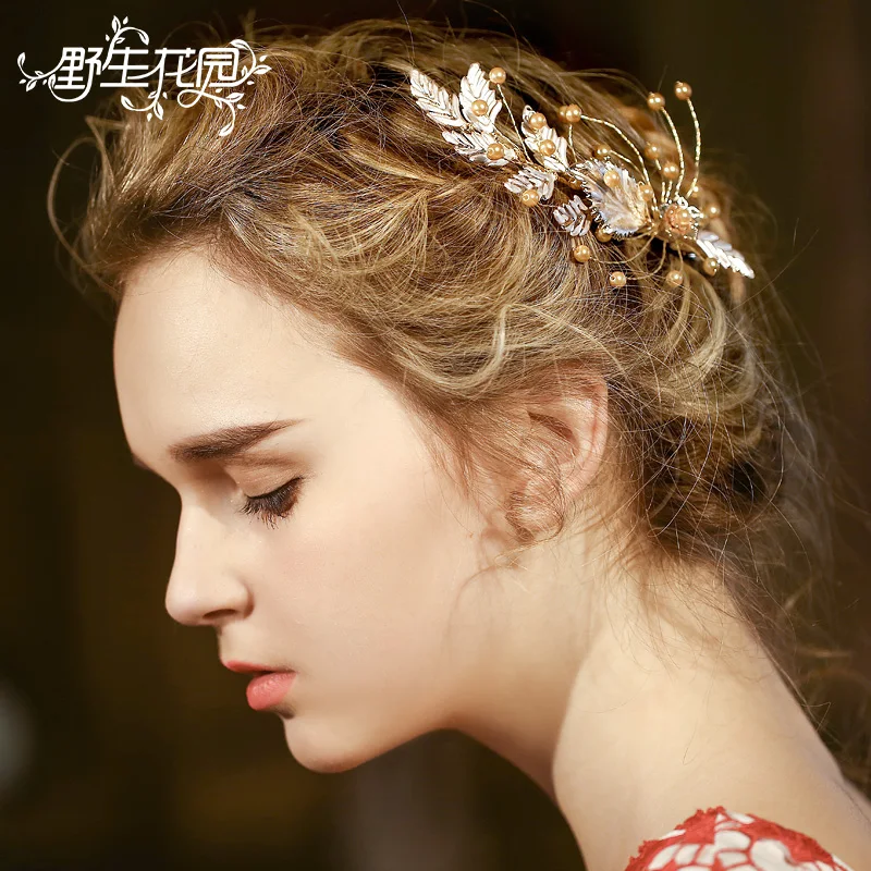 Новые великолепные свадебные волосы когти завод Мода Hairwear аксессуары и
