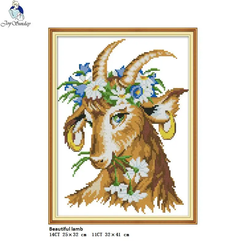 Joy Sunday Набор для вышивки крестиком из красивой овечьей шерсти DA198 рисунок aida 14ct 11ct