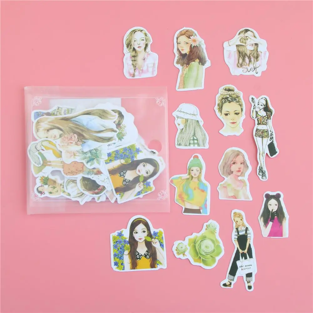 1 сумка милые Kawaii животные бумажная наклейка милый кот наклейка s для домашнего украшения Скрапбукинг записная книжка-дневник колодки наклейка s - Цвет: 27