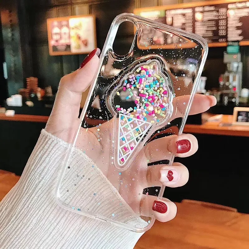 Горячая Мода 3D динамический розовый мороженое чехол для телефона Iphone 6 Plus X