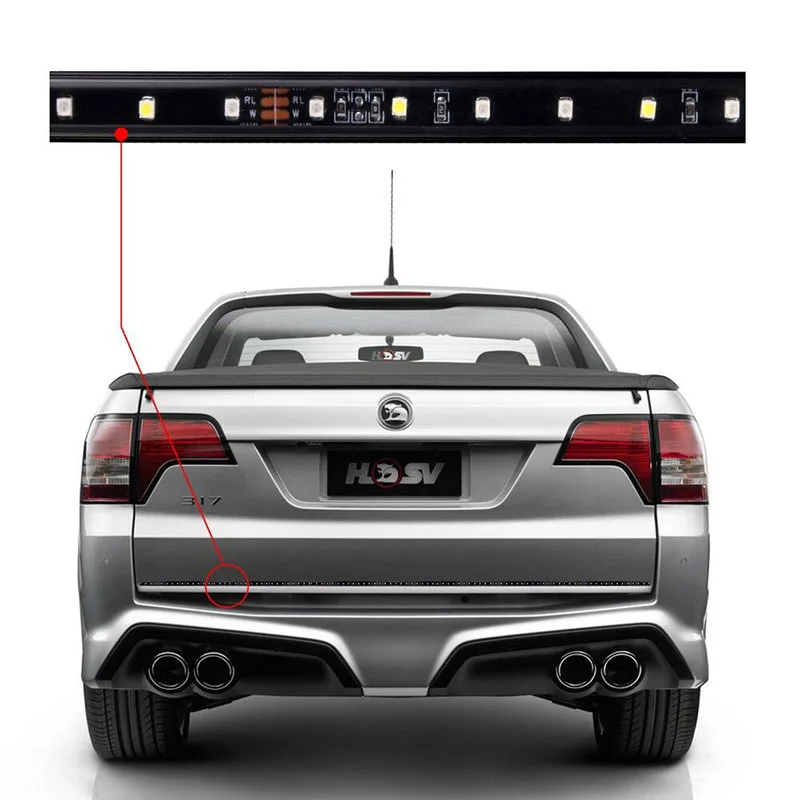 

Pickup truck Car Styling Turn Signal Led strip trunk Tail Light white LED DRL daytime running light RED Brake Light for Colorado