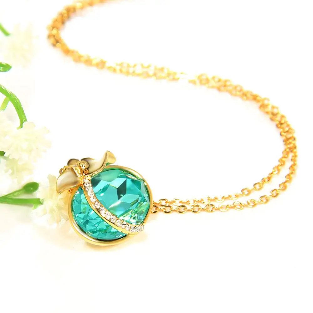 Ожерелья DEELAN с яблоками для женщин цепочка подвеской до ключицы очаровательное