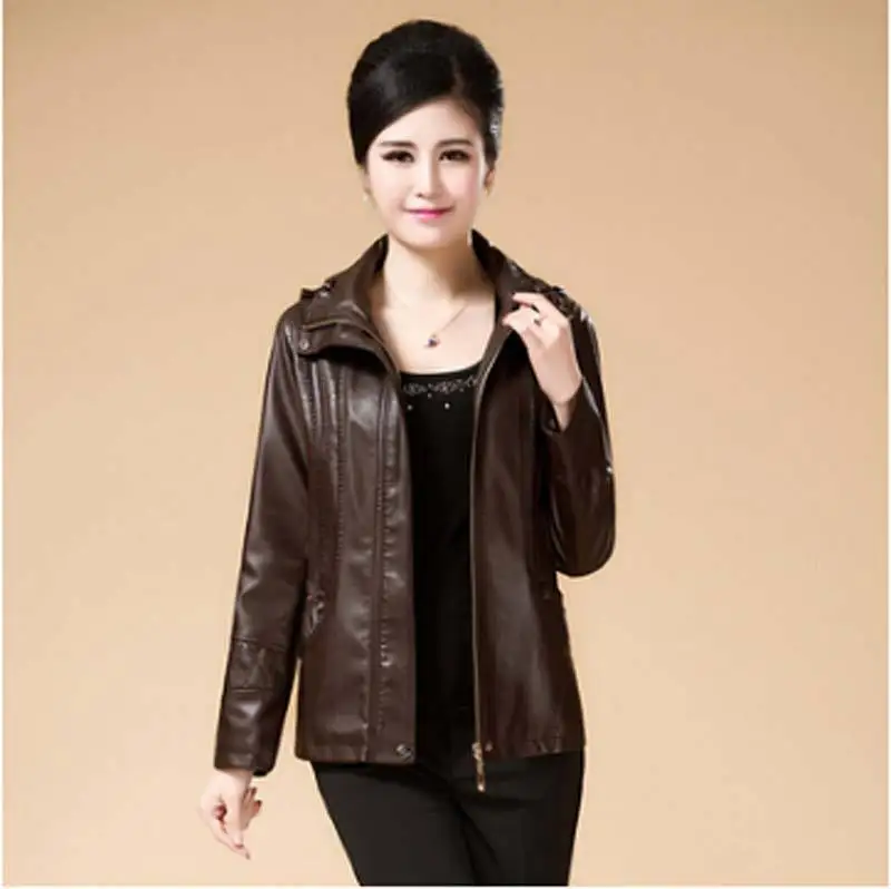 Новинка 2017 весенне-осеннее короткое кожаное пальто из искусственной кожи для