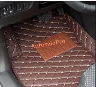left hand drive Pu Leather waterproof Grid Front Rear Floor Mats Carpets Pad Cover For Renault Kadjar 2016 2017 | Автомобили и