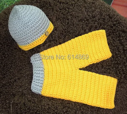 Бесплатная доставка Детские шапочки и штаны для близнецов Детский комплект