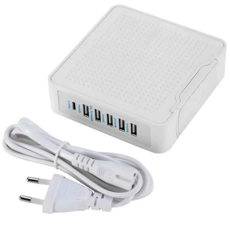 Супер Скоростной USB 3 0 концентратор быстрая зарядка Защита устройства 10 А 6 портов