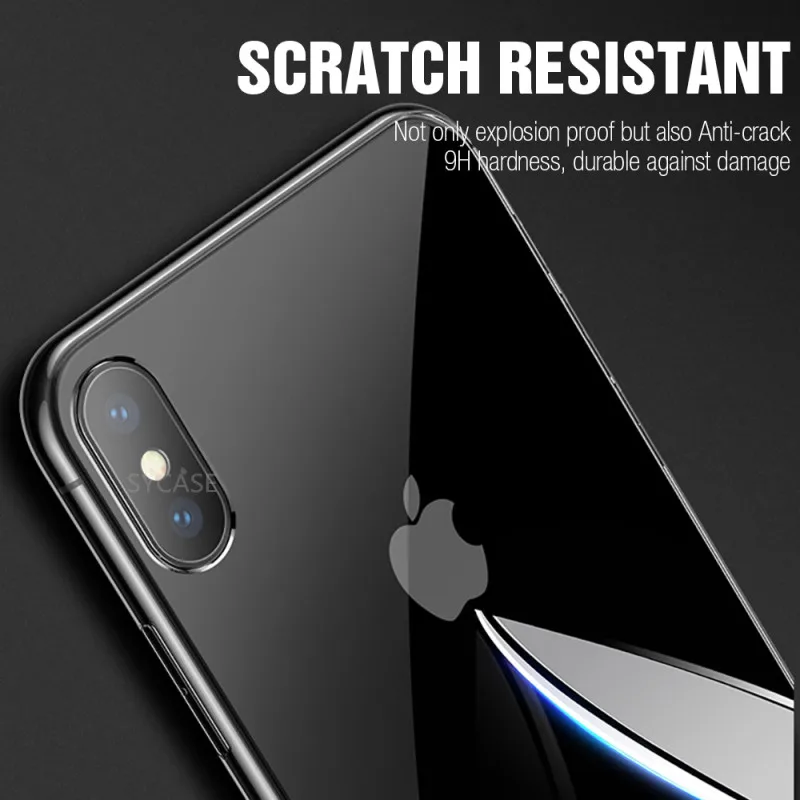 Koisacase Premium Glass Case For iPhone XR XS Max Cases Transparent Silicone Edge Back Cover 6 6S 7 8 Plus |